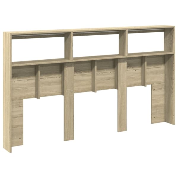 vidaXL Hodegavl skap med LED sonoma eik 180x17x102 cm