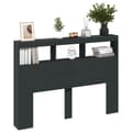 Miniatyrbilde 5 av 11: vidaXL Hodegavl skap med LED svart 140x17x102 cm