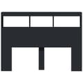 Miniatyrbilde 6 av 11: vidaXL Hodegavl skap med LED svart 140x17x102 cm