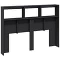 Miniatyrbilde 8 av 11: vidaXL Hodegavl skap med LED svart 140x17x102 cm
