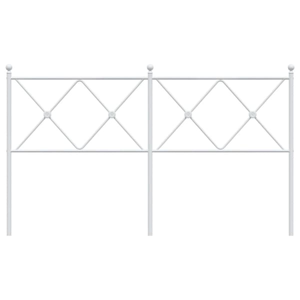 vidaXL sengegavl 150 cm metal hvid