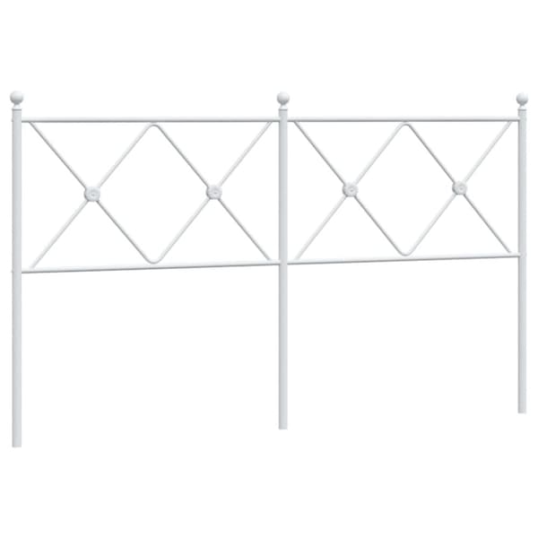 vidaXL sengegavl 150 cm metal hvid