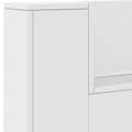 Miniatyrbilde 9 av 11: vidaXL Hodegavl skap med LED hvit 200x16,5x103,5 cm