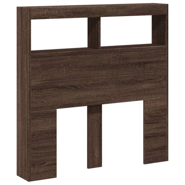 vidaXL Hodegavl skap med LED brun eik 100x17x102 cm