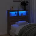 Miniatyrbilde 4 av 11: vidaXL Hodegavl skap med LED brun eik 100x17x102 cm
