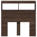 Miniatyrbilde 6 av 11: vidaXL Hodegavl skap med LED brun eik 100x17x102 cm