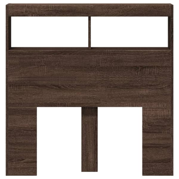 vidaXL Hodegavl skap med LED brun eik 100x17x102 cm