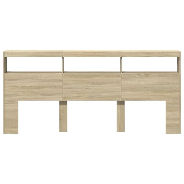 vidaXL Hodegavl skap med LED sonoma eik 220x17x102 cm