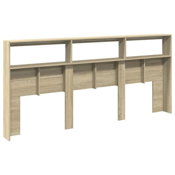 vidaXL Hodegavl skap med LED sonoma eik 220x17x102 cm