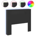 Miniatyrbilde 2 av 11: vidaXL Hodegavl skap med LED svart 120x16,5x103,5 cm