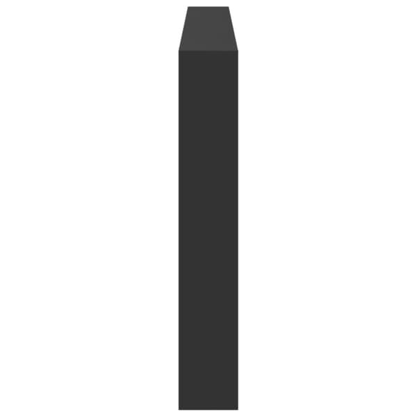vidaXL sengegavl med opbevaring og LED-lys 200x17x102 cm sort
