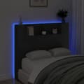Pikkukuva 4 / 11: vidaXL Sängynpäätykaappi LED-valoilla musta 120x16,5x103,5 cm