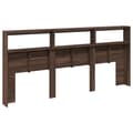 Miniatyrbilde 7 av 11: vidaXL Hodegavl skap med LED brun eik 220x17x102 cm