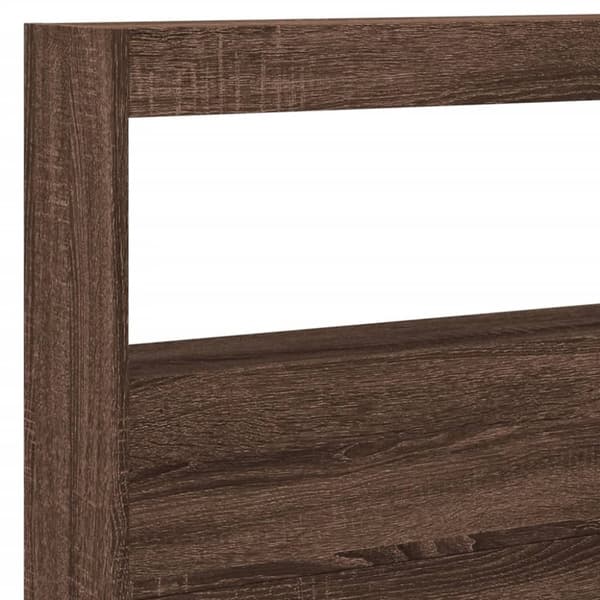 vidaXL Hodegavl skap med LED brun eik 220x17x102 cm