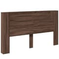 Pikkukuva 3 / 11: vidaXL Sängynpäätykaappi LED-valoilla ruskea tammi 180x16,5x103,5 cm