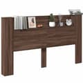 Pikkukuva 4 / 11: vidaXL Sängynpäätykaappi LED-valoilla ruskea tammi 180x16,5x103,5 cm