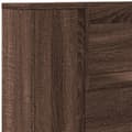 Pikkukuva 8 / 11: vidaXL Sängynpäätykaappi LED-valoilla ruskea tammi 180x16,5x103,5 cm