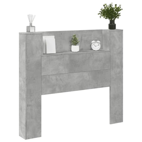 vidaXL Sängynpääty säilytystilalla betoninharmaa 120x16,5x103,5 cm