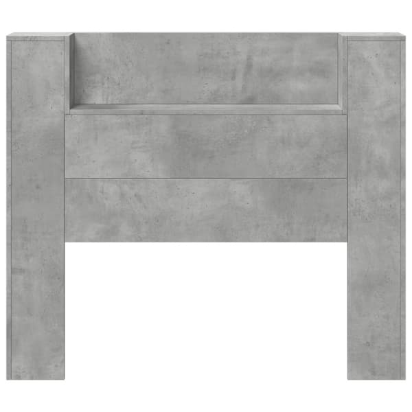 vidaXL Sängynpääty säilytystilalla betoninharmaa 120x16,5x103,5 cm