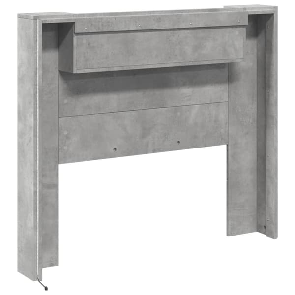 vidaXL Sängynpääty säilytystilalla betoninharmaa 120x16,5x103,5 cm