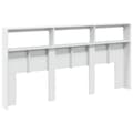 Pikkukuva 6 / 11: vidaXL Sängynpäätykaappi LED-valoilla valkoinen 200x17x102 cm