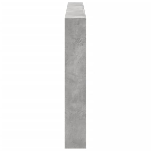 vidaXL Sängynpäätykaappi LED-valoilla betoninharmaa 200x17x102 cm