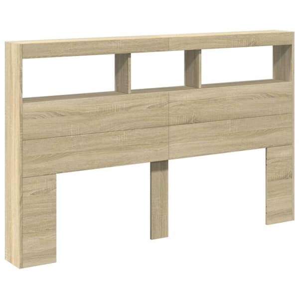 vidaXL Hodegavl skap med LED sonoma eik 160x17x102 cm