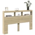 Miniatyrbilde 5 av 11: vidaXL Hodegavl skap med LED sonoma eik 160x17x102 cm
