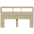 Miniatyrbilde 6 av 11: vidaXL Hodegavl skap med LED sonoma eik 160x17x102 cm