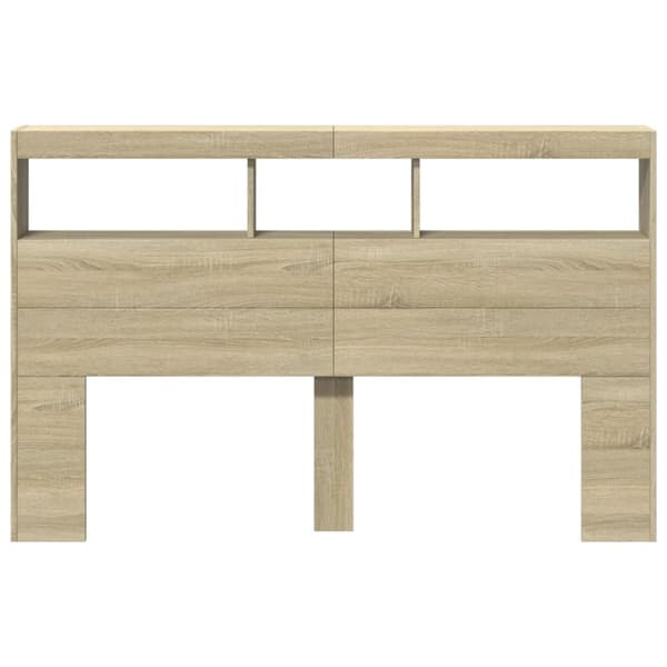 vidaXL Hodegavl skap med LED sonoma eik 160x17x102 cm