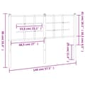 Miniatyrbillede 5 af 6: vidaXL sengegavl 140 cm metal sort