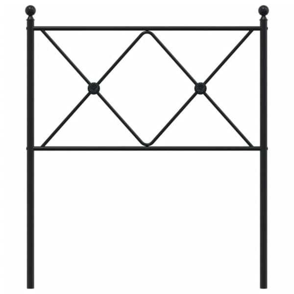 vidaXL Metallinen sängynpääty musta 80 cm