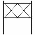 Pikkukuva 3 / 6: vidaXL Metallinen sängynpääty musta 80 cm
