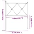 Pikkukuva 5 / 6: vidaXL Metallinen sängynpääty musta 80 cm