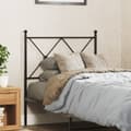 Pikkukuva 6 / 6: vidaXL Metallinen sängynpääty musta 80 cm