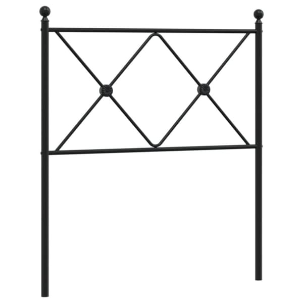 vidaXL Metallinen sängynpääty musta 80 cm
