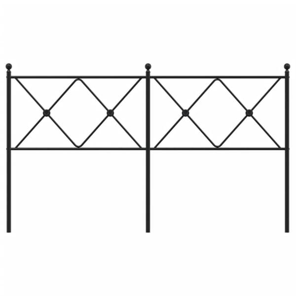 vidaXL sengegavl 160 cm metal sort