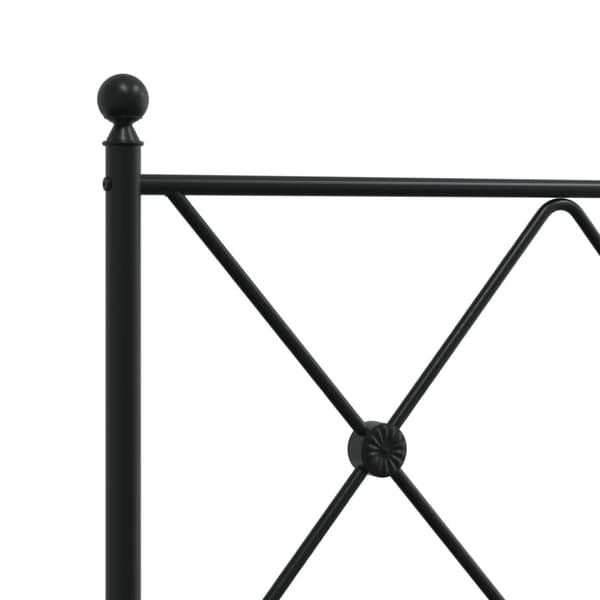 vidaXL sengegavl 160 cm metal sort