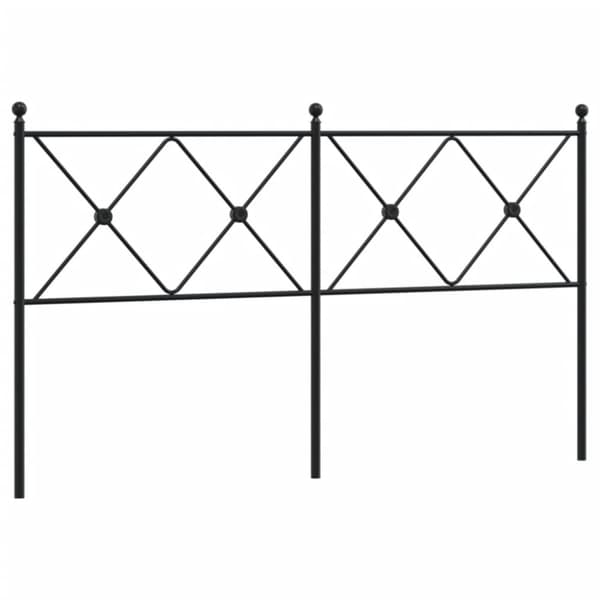 vidaXL sengegavl 160 cm metal sort