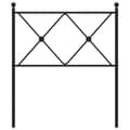 Pikkukuva 3 / 6: vidaXL Metallinen sängynpääty musta 75 cm