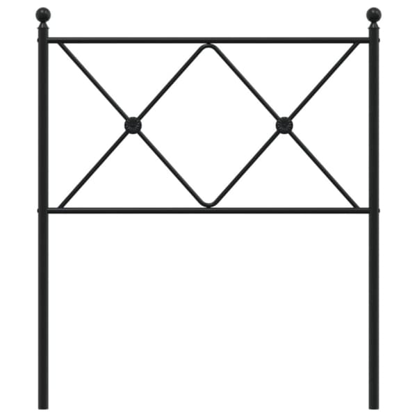 vidaXL Metallinen sängynpääty musta 75 cm