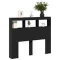 Miniatyrbilde 5 av 11: vidaXL Hodegavl skap med LED svart 120x17x102 cm