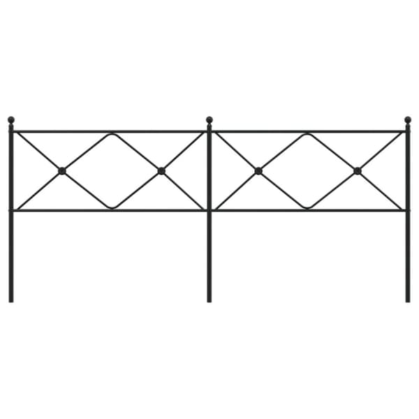 vidaXL sengegavl 200 cm metal sort