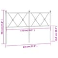 Miniatyrbilde 5 av 6: vidaXL Sengegavl i metall svart 140 cm