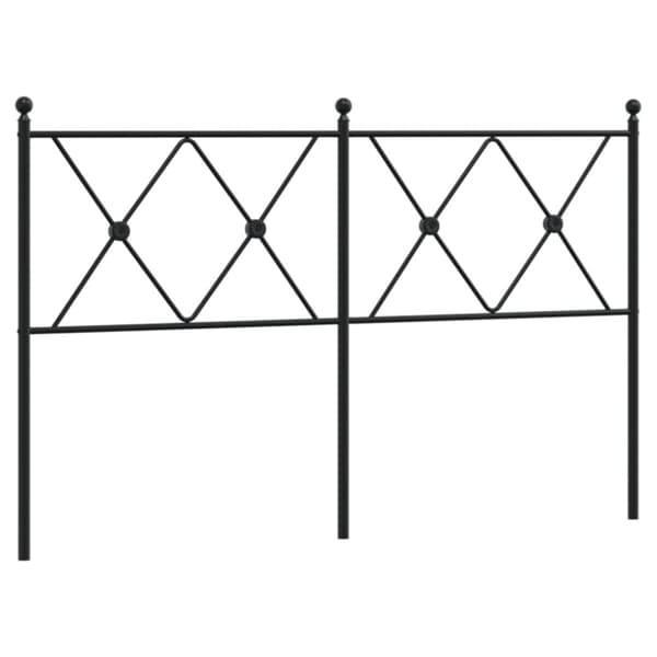 vidaXL Sengegavl i metall svart 140 cm