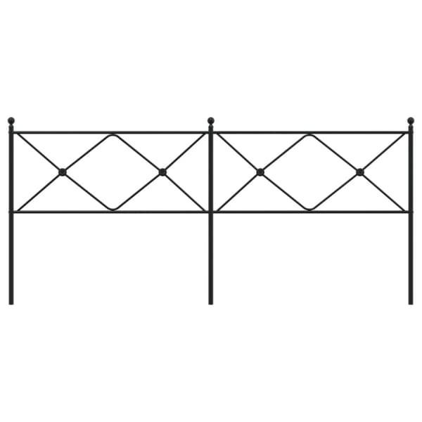 vidaXL Sengegavl i metall svart 193 cm
