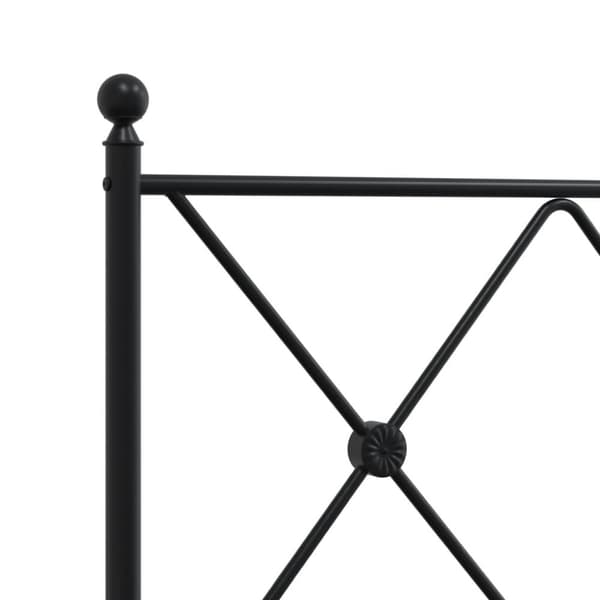vidaXL Sengegavl i metall svart 193 cm