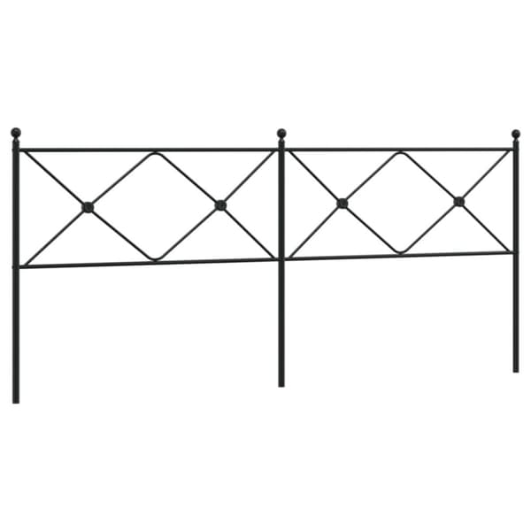 vidaXL Metallinen sängynpääty musta 193 cm