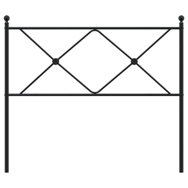 vidaXL Metallinen sängynpääty musta 107 cm