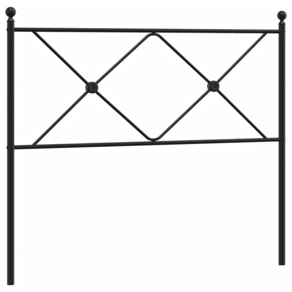 vidaXL Metallinen sängynpääty musta 107 cm